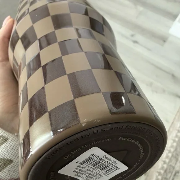 “Autumn Checkers" Seasonal HydroJug 32oz Traveler Tumbler - Picture 5 of 8